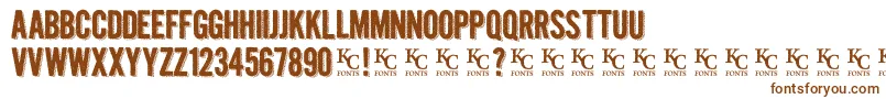 Kraftninedemo Font – Brown Fonts on White Background