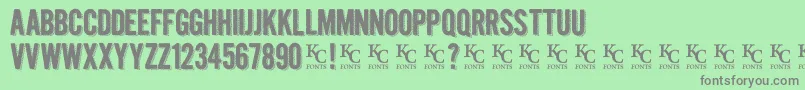 Kraftninedemo Font – Gray Fonts on Green Background