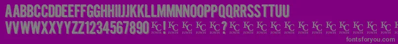 Kraftninedemo Font – Gray Fonts on Purple Background