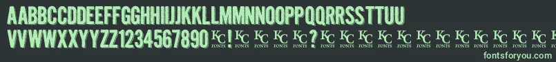 Kraftninedemo Font – Green Fonts on Black Background