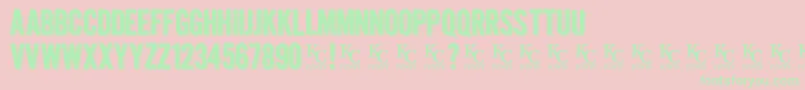 Kraftninedemo Font – Green Fonts on Pink Background