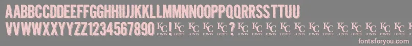 Kraftninedemo Font – Pink Fonts on Gray Background