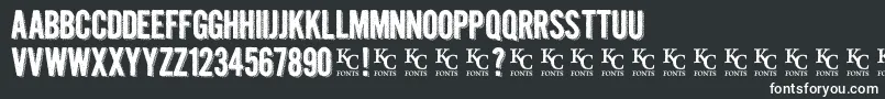 Kraftninedemo Font – White Fonts on Black Background