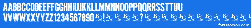 Kraftninedemo Font – White Fonts on Blue Background