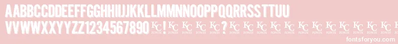 Kraftninedemo Font – White Fonts on Pink Background