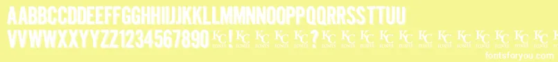 Kraftninedemo Font – White Fonts on Yellow Background