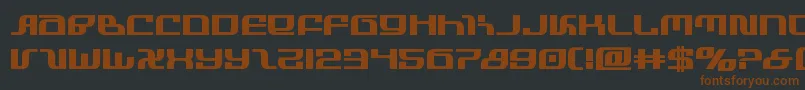 Шрифт infinityformulabold – коричневые шрифты на чёрном фоне