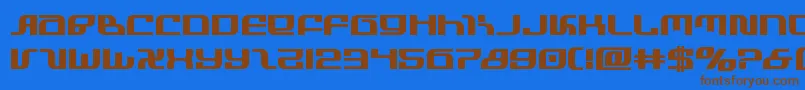 Шрифт infinityformulabold – коричневые шрифты на синем фоне