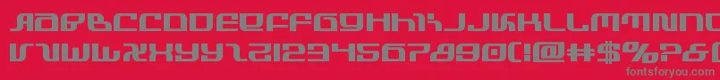 infinityformulabold-Schriftart – Graue Schriften auf rotem Hintergrund