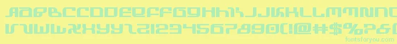 infinityformulabold Font – Green Fonts on Yellow Background