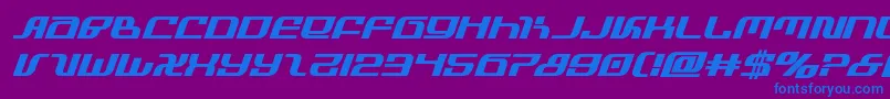 infinityformulaboldital Font – Blue Fonts on Purple Background