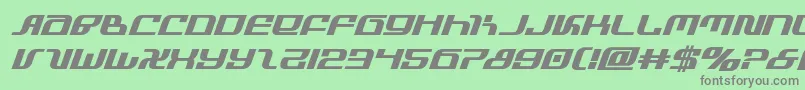 infinityformulaboldital Font – Gray Fonts on Green Background
