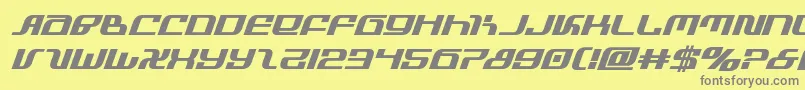 フォントinfinityformulaboldital – 黄色の背景に灰色の文字