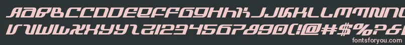 infinityformulaboldital-Schriftart – Rosa Schriften auf schwarzem Hintergrund