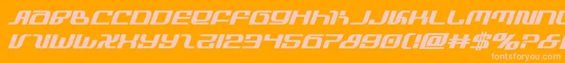 infinityformulaboldital Font – Pink Fonts on Orange Background
