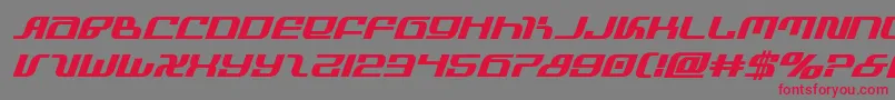 フォントinfinityformulaboldital – 赤い文字の灰色の背景