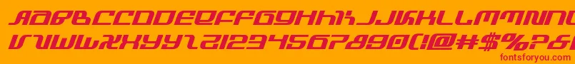 フォントinfinityformulaboldital – オレンジの背景に赤い文字