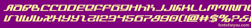 Шрифт infinityformulaboldital – жёлтые шрифты на фиолетовом фоне