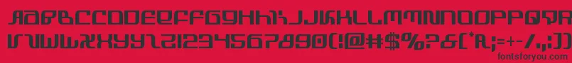 フォントinfinityformulacond – 赤い背景に黒い文字
