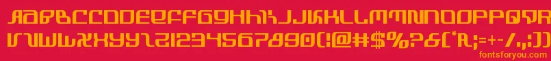 フォントinfinityformulacond – 赤い背景にオレンジの文字