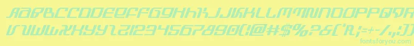 infinityformulacondital-fontti – vihreät fontit keltaisella taustalla