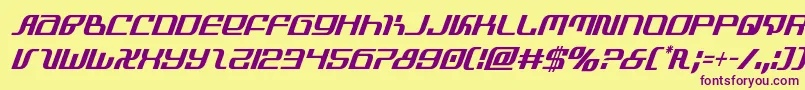 infinityformulacondital Font – Purple Fonts on Yellow Background