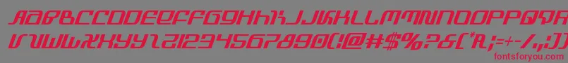 フォントinfinityformulacondital – 赤い文字の灰色の背景