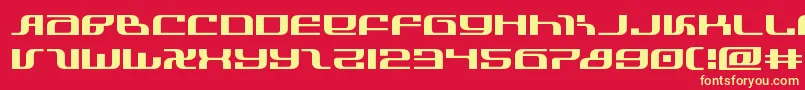 infinityformulaexpand Font – Yellow Fonts on Red Background