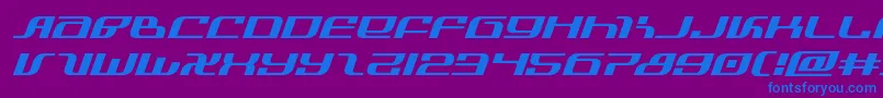 Police infinityformulaexpandital – polices bleues sur fond violet