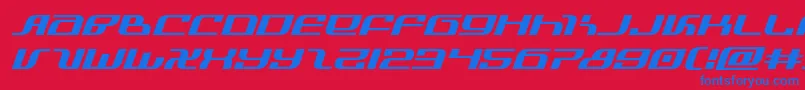 infinityformulaexpandital Font – Blue Fonts on Red Background