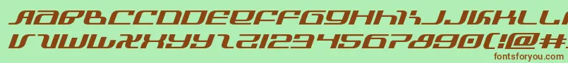 infinityformulaexpandital Font – Brown Fonts on Green Background