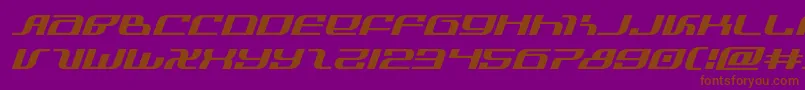 Fonte infinityformulaexpandital – fontes marrons em um fundo roxo