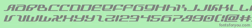 infinityformulaexpandital Font – Gray Fonts on Green Background