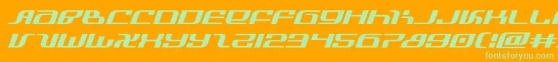 infinityformulaexpandital Font – Green Fonts on Orange Background