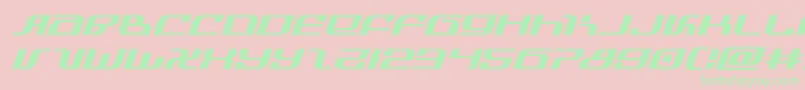 infinityformulaexpandital Font – Green Fonts on Pink Background