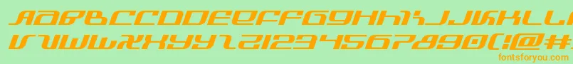 infinityformulaexpandital Font – Orange Fonts on Green Background