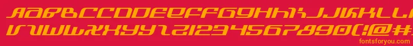 infinityformulaexpandital Font – Orange Fonts on Red Background