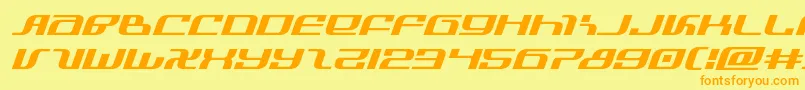 infinityformulaexpandital Font – Orange Fonts on Yellow Background