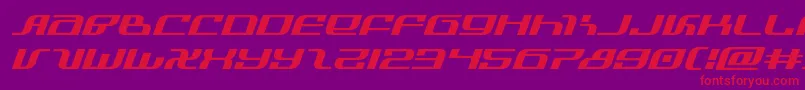 infinityformulaexpandital Font – Red Fonts on Purple Background