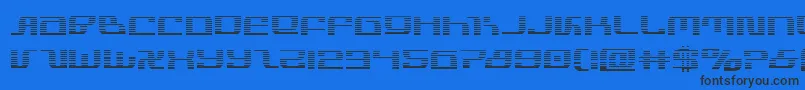 フォントinfinityformulagrad – 黒い文字の青い背景