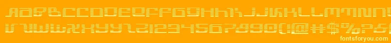 infinityformulagrad Font – Yellow Fonts on Orange Background