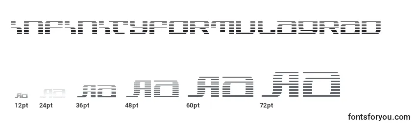 Размеры шрифта Infinityformulagrad