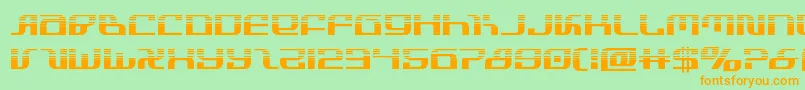 Weitere Informationen zur infinityformulahalf-Schriftart infinityformulahalf-Schriftart – Orangefarbene Schriften auf grünem Hintergrund