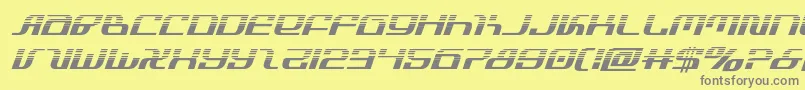 フォントinfinityformulahalfital – 黄色の背景に灰色の文字