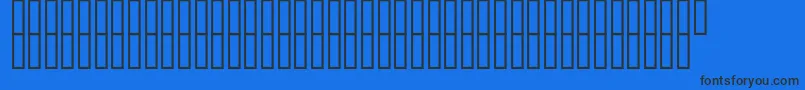 Czcionka McsFarisySpined – czarne czcionki na niebieskim tle