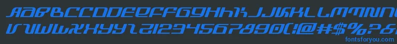 infinityformulaital Font – Blue Fonts on Black Background