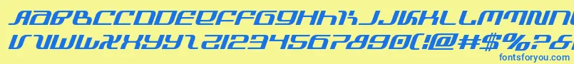infinityformulaital Font – Blue Fonts on Yellow Background