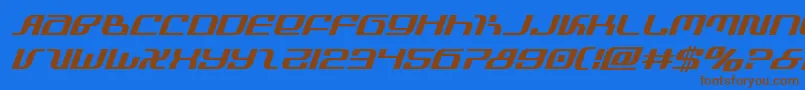 infinityformulaital Font – Brown Fonts on Blue Background
