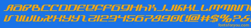 infinityformulaital Font – Orange Fonts on Blue Background