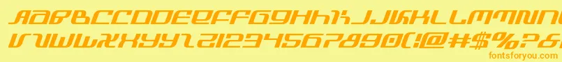 infinityformulaital Font – Orange Fonts on Yellow Background